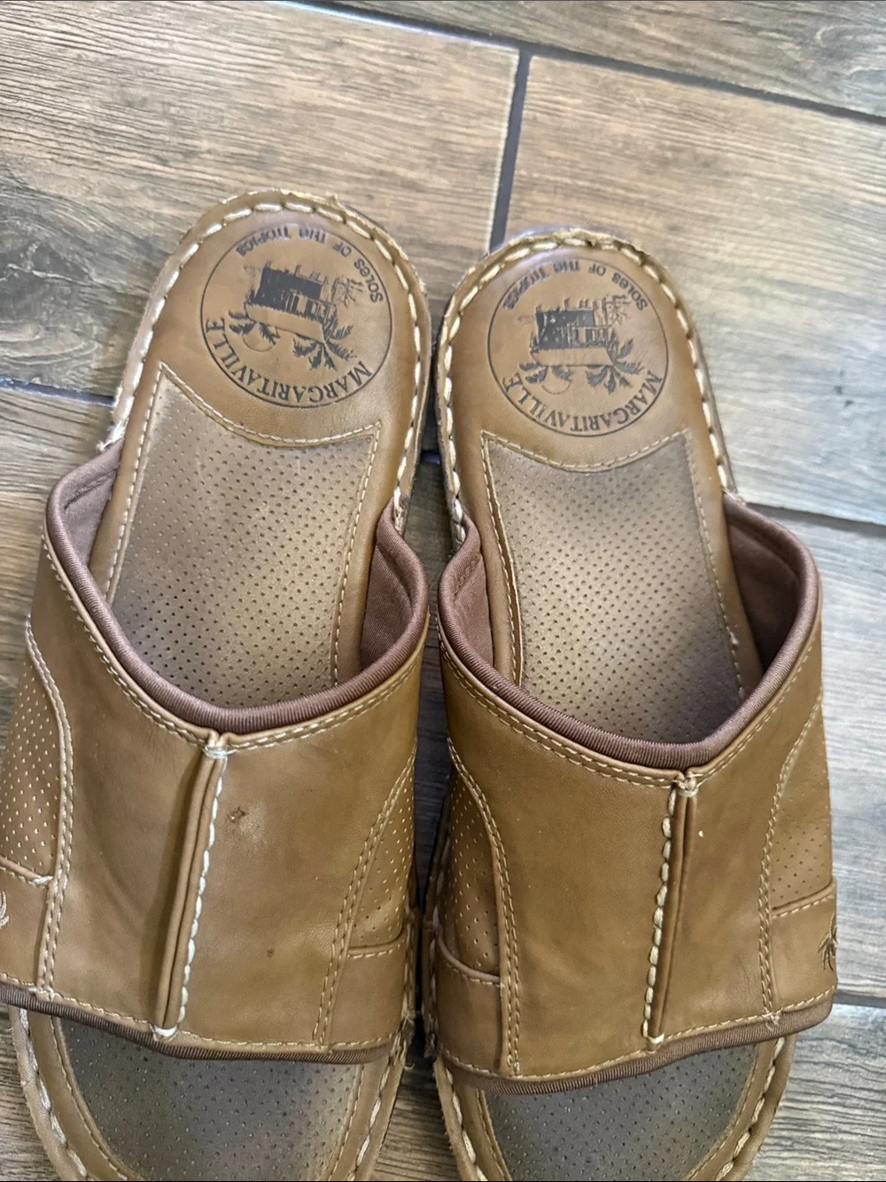 Margaritaville Sandals St Martin Slide Brown Slip On Comfort Resort Beach Men 9